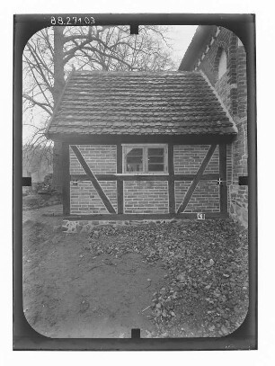 Bölkow-Kirch Rosin (Mühl Rosin-Kirch Rosin). Kirche (um 1270/1280 beg.). Südseite von Osten