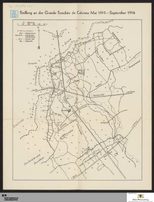 Stellung an der Grande Tranchée de Calonne Mai 1915 - September 1916