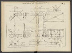 Tafel VI. Eisenbahnbrücke über den Mississippi bei Alton.