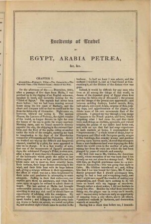 Incidents of Travel in Egypt, Arabia Petraea, and the Holy-Land