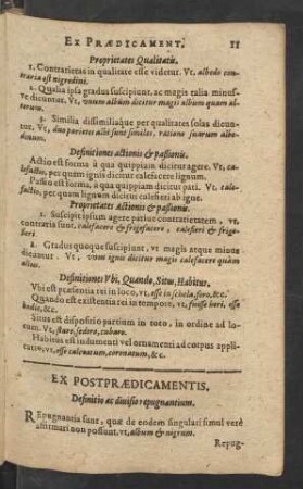 Ex Postpraedicamentis.