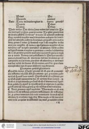 Expositio textus: quid est pronomen id est que est pronominis diffinitio