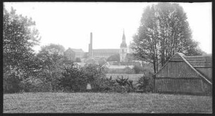 Schönbach. Mitteldorf, Kirche und Fabrik