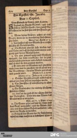 Die Epistel St. Jacobi.