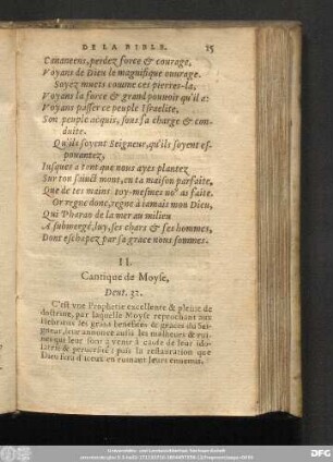 II. Cantique de Moyse, Deut. 32.