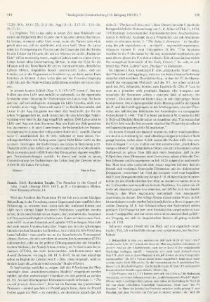 519-521 [Rezension] Franck, Eskil, Revelation taught