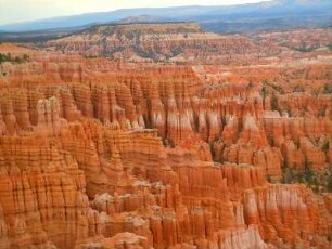 Felsformationen im Bryce Canyon Nationalpark : Überblick über die bizarren Felsformationen im Bryce Canyon Nationalpark, aufgenommen am 18. Augsut 2012