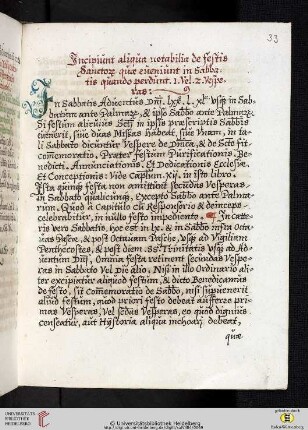 Notabilia de festis sanctorum