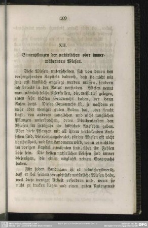 XII. Samenpflanzen der natürlichen oder immerwährenden Wiesen