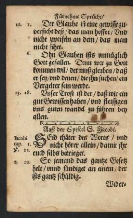 Auß der Epistel S. Jacobi.