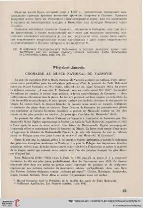 1: Gromaire au Musée national de Varsovie