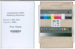 Entnazifizierung Magda Raue , geb. 03.01.1913 ()