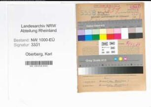 Entnazifizierung Karl Oberberg, geb. 10.04.1899 (Kfz.Fahrer)