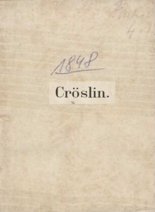 1848 Cröslin, Cover