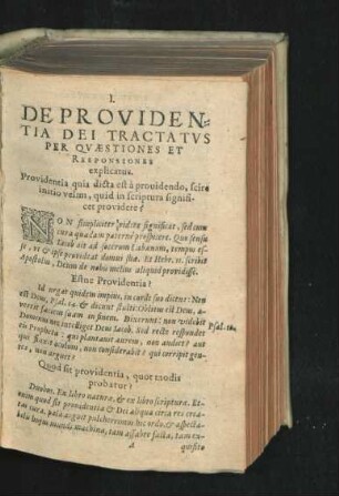 De Providentia Dei Tractatus Per Quaestiones Et Responsiones explicatus