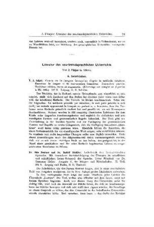 Literatur des neu-fremdsprachlichen Unterrichts