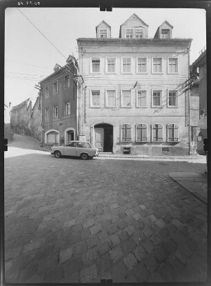 Meißen-Altstadt, Schloßberg 1. Wohnhaus (um 1900). Straßenfront