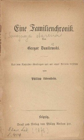 Eine Familienchronik