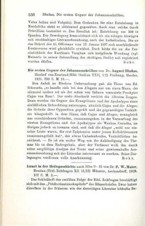 335 [Rezension] Cornely, Rudolf, Introductionis in S. Scripturae libros compendium
