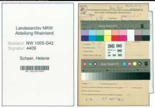 Entnazifizierung Helene Scheer , geb. 08.05.1913 ()