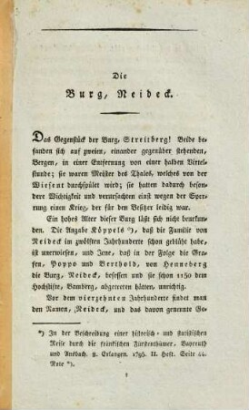 Die Burg, Reideck : geschichtlich dargestellt