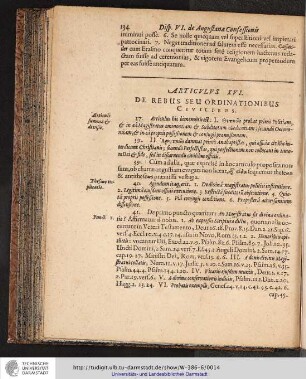ARTICULUS XVI. DE REBUS SEU ORDINATIONIBUS CIVILIBUS.
