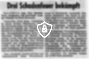Drei Schadenfeuer bekämpft