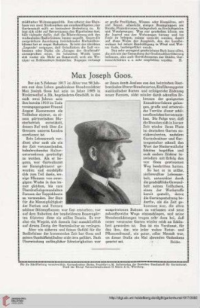 Max Joseph Goos