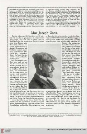 Max Joseph Goos