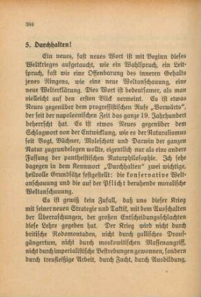 5. Durchhalten!