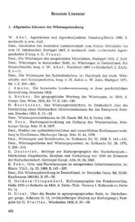 Benutzte Literatur
