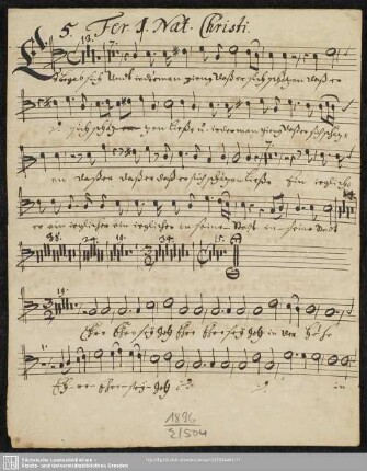 [Tenorstimme einer Komposition zum Weihnachtsfestkreis]