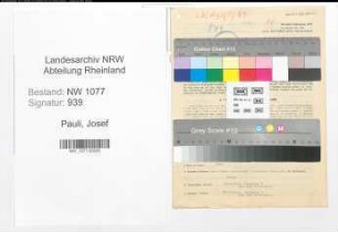 Entnazifizierung Josef Pauli , geb. 09.09.1904 (Polizist)