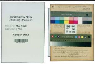 Entnazifizierung Irene Kemper , geb. 13.04.1901 ()