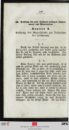 B. Prüfung der zum Zeichnen nöthigen Instrumente und Materialien