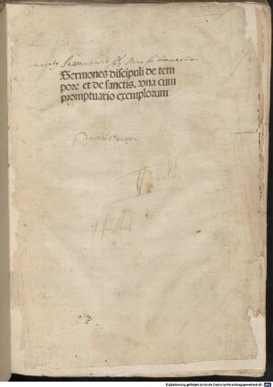 Sermones discipuli de tempore et de sanctis : vna cum promptuario exemplorum