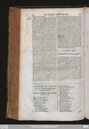 Caput XII. Definitionem vitae aeternae continet.
