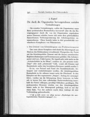 Die durch die Organisation hervorgerufenen sozialen Veränderungen