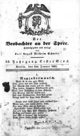 1. Stueck, 5. Januar 1852