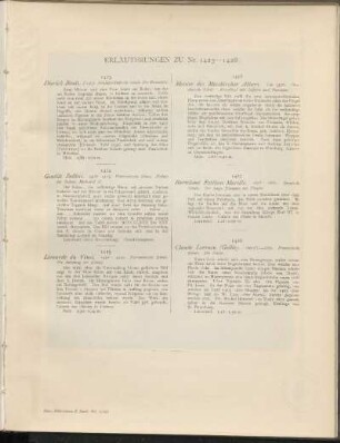 Erläuterungen zu Nr. 1423 - 1428: