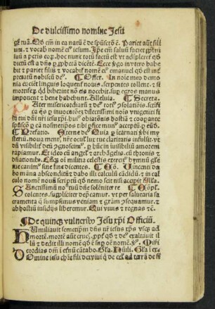 De qinque vulneribus Jesu Christi Officium.