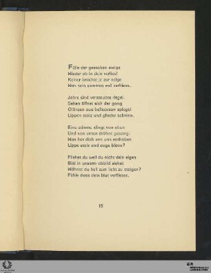 Fülle der gestalten steige