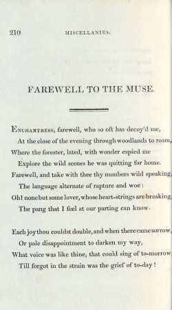 Farewell to the muse