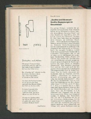 "Goethe und Dänemark" Goethe-Begegnungen im Gesamtstaat