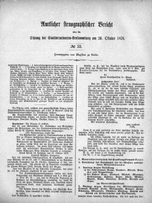 No. 33, 26. Oktober 1876