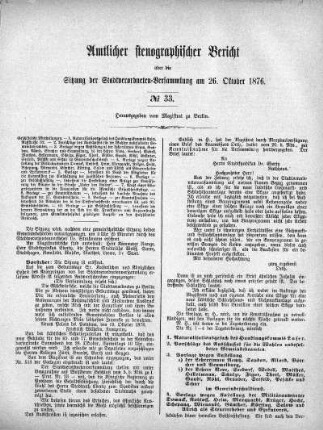 No. 33, 26. Oktober 1876