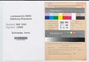 Entnazifizierung Anna Schroeder, geb. 17.03.1894 ()