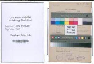 Entnazifizierung Friedrich Puetzer , geb. 31.03.1904 (Studienrat)