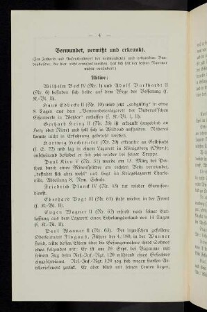 4-6, Verwundet, vermißt und erkrankt