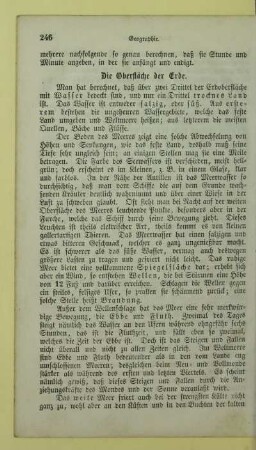 Die Oberfläche der Erde
